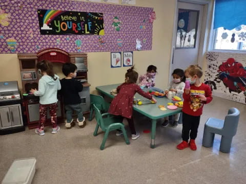a group of children playing a game