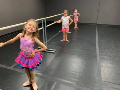 a group of girls on a trampoline