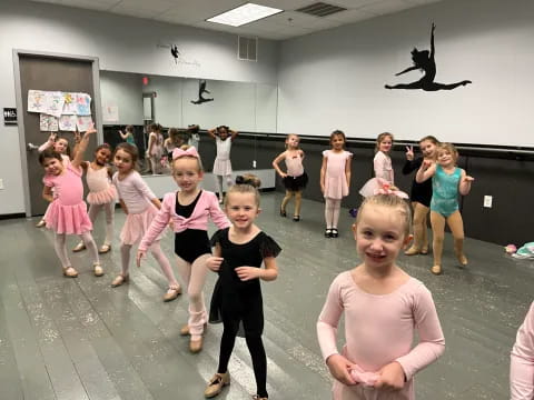 a group of children in a room