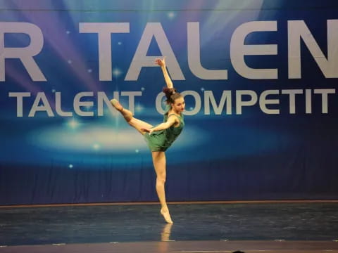 a person dancing on a stage