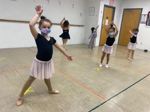 a group of children in a room