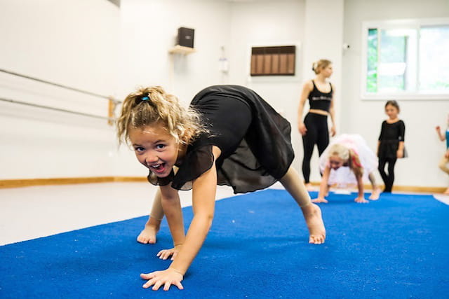 a group of children in a room