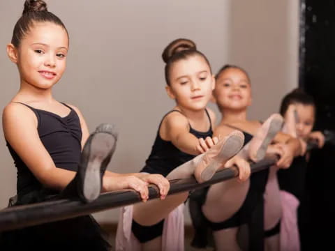 a group of children in a gym