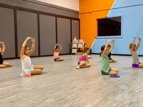 a group of children in a room