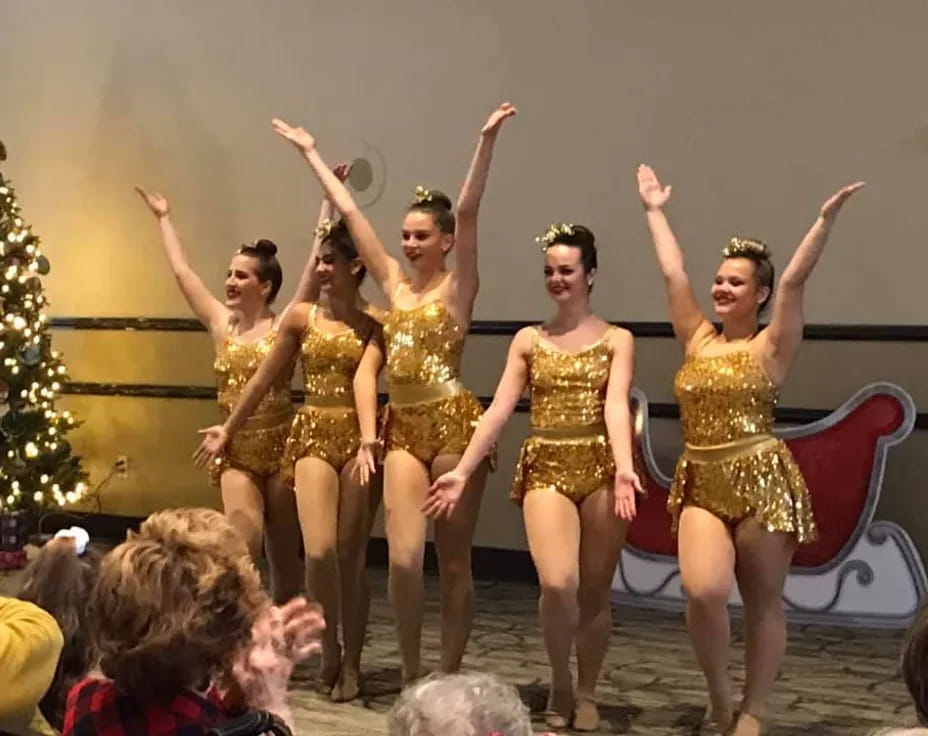 a group of women dancing