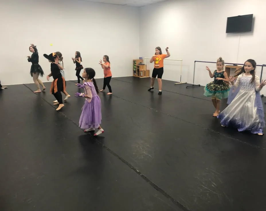 a group of people dancing