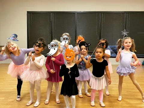 a group of girls wearing clothing