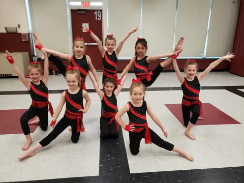 a group of children in a gym