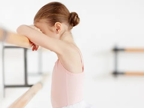 a woman lifting her leg