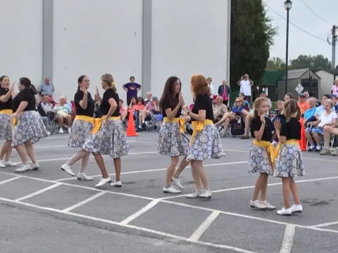 a group of women in a parade