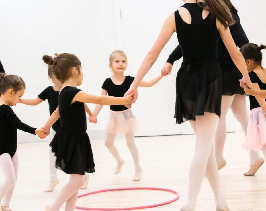 a group of girls dancing