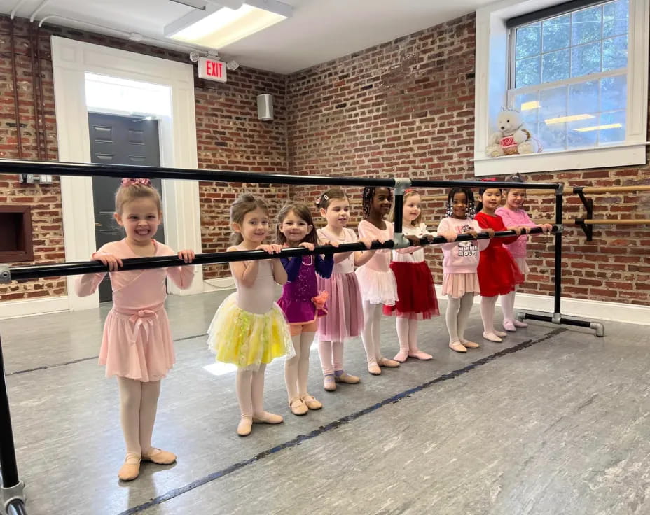 a group of girls in a line