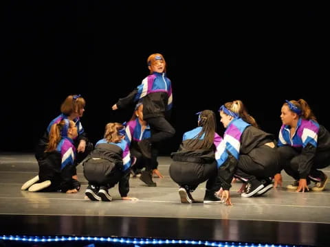 a group of girls in a performance