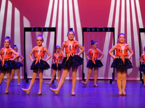 a group of women in a performance