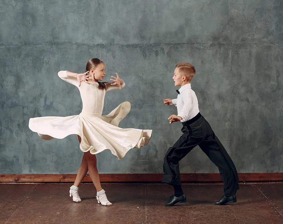 a man and a woman dancing