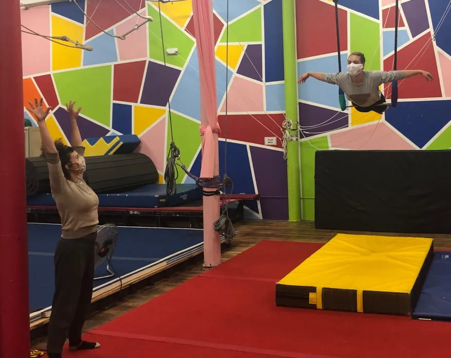 a person standing on a stage