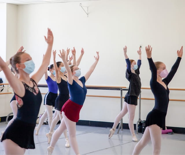a group of women dancing