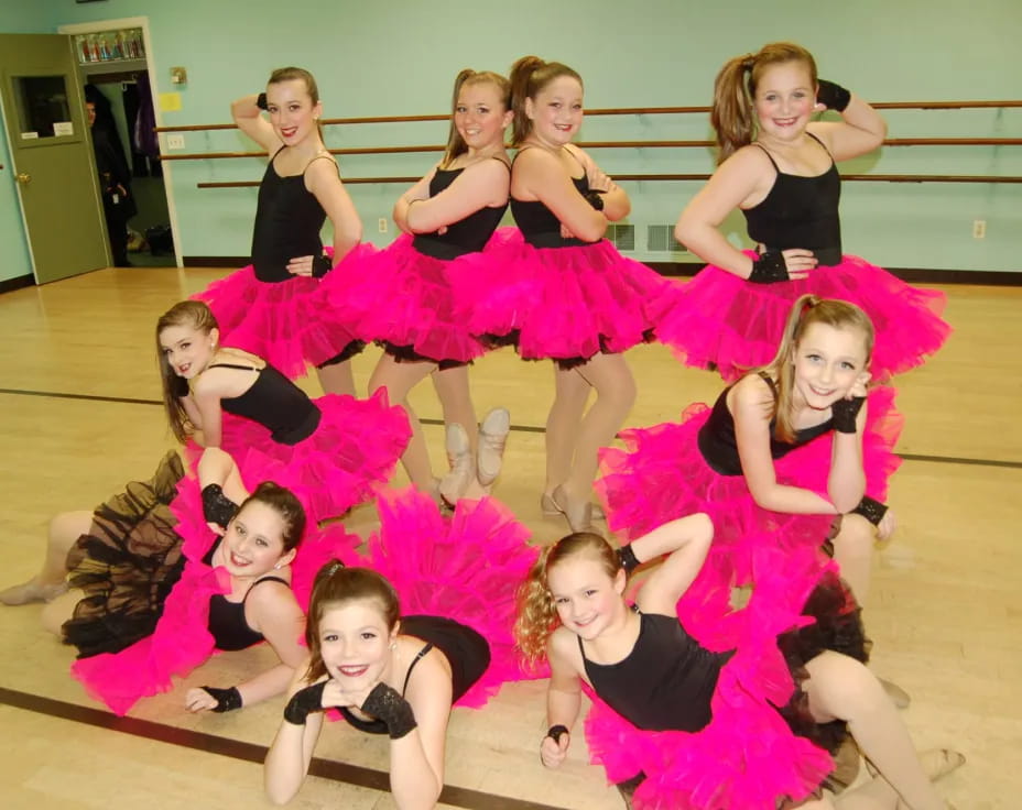 a group of girls in a room