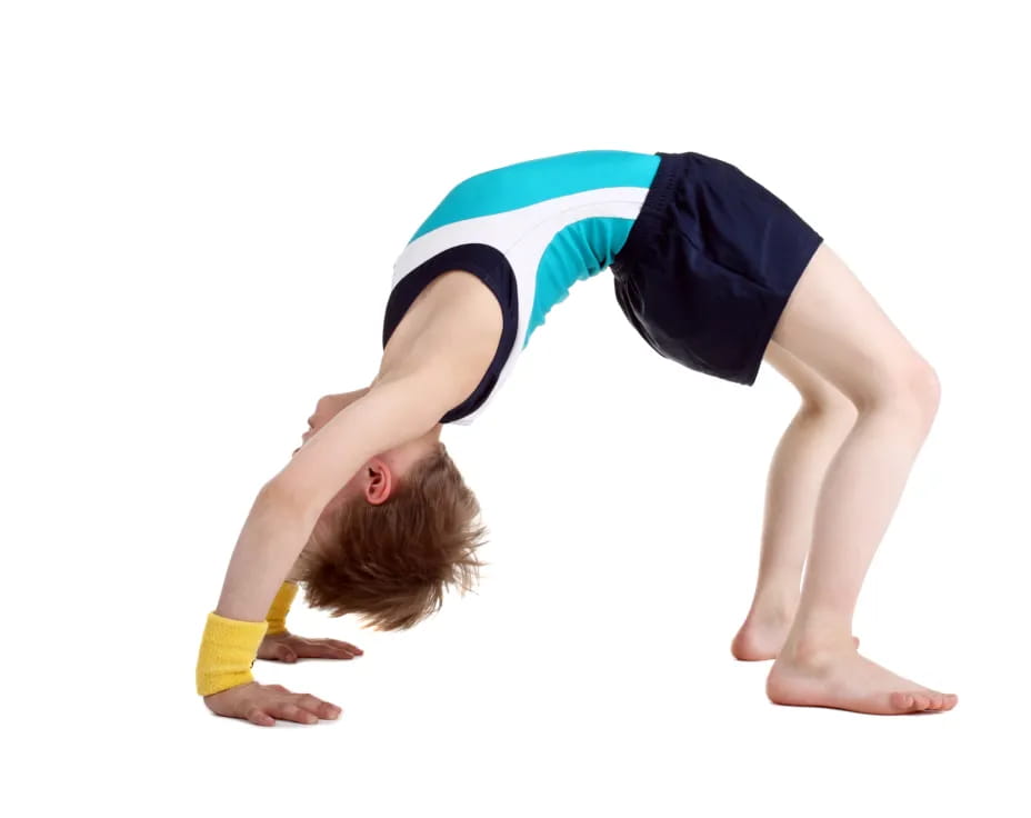 a person doing a push up