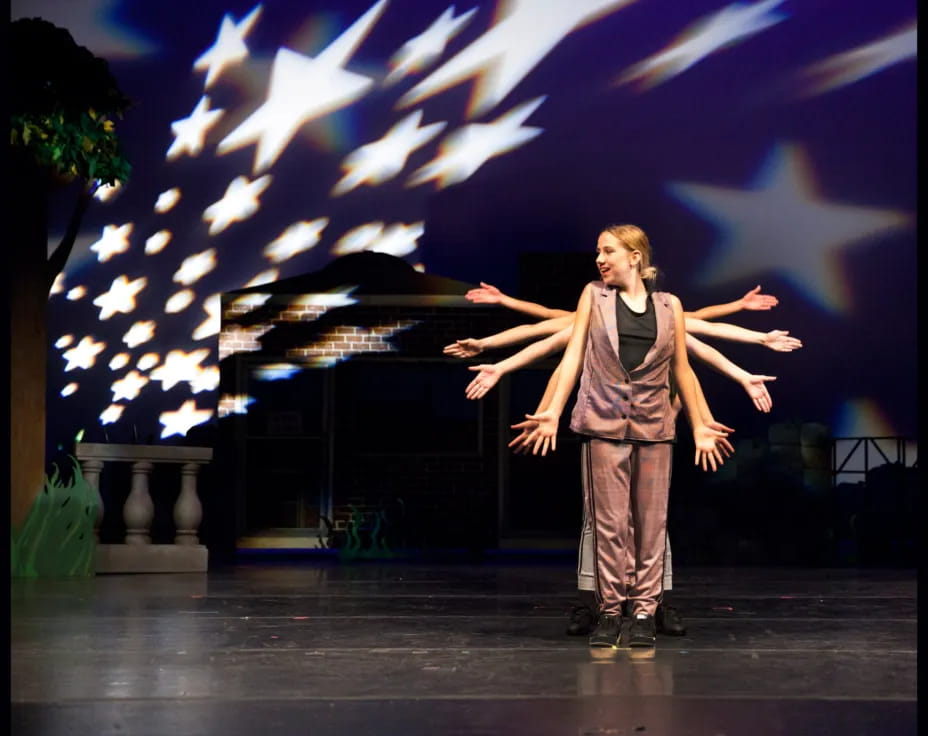 a man and woman dancing