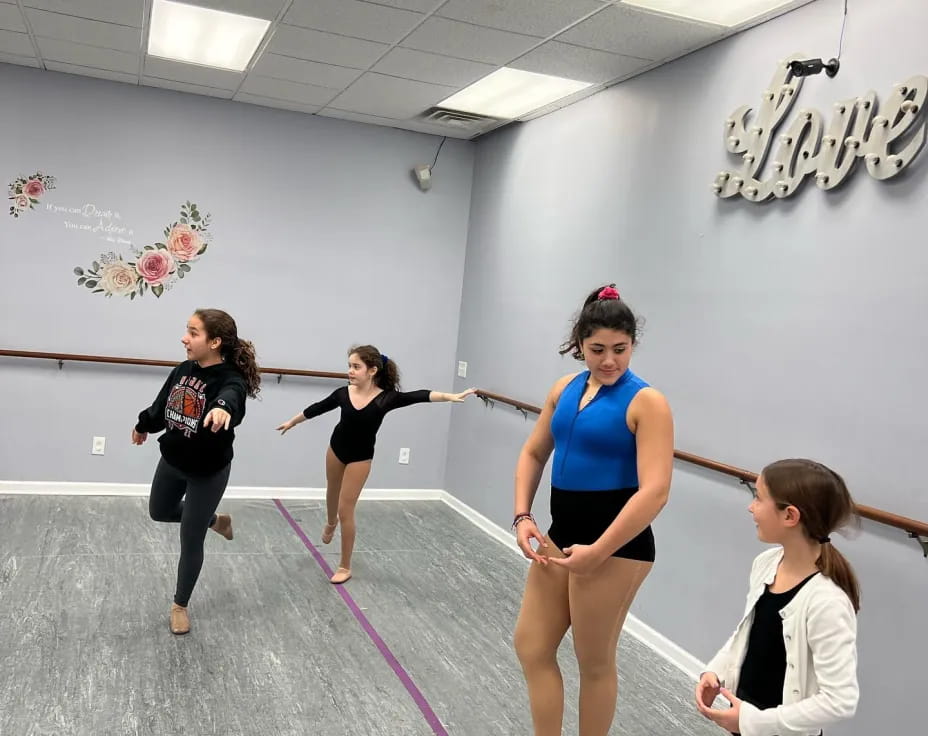 a group of women in a gym