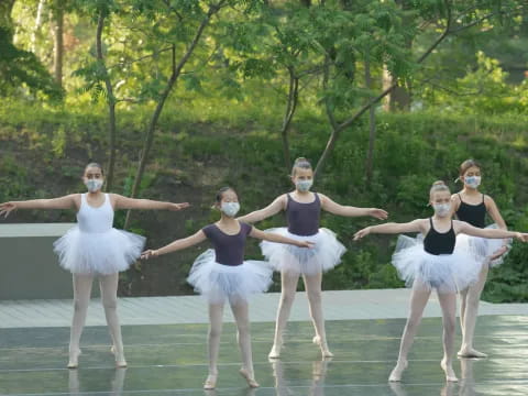 a group of women dancing