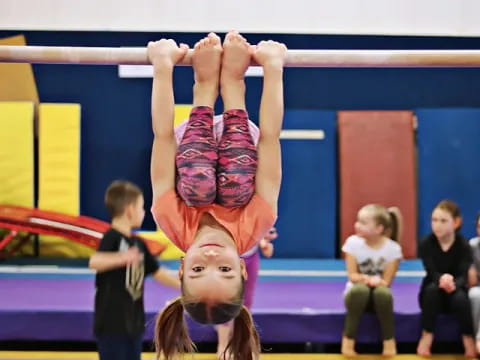 a girl doing gymnastics