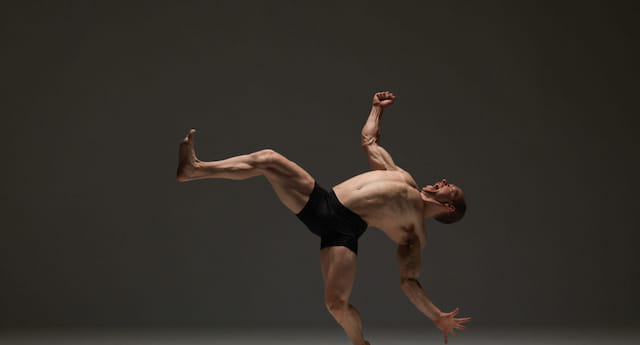 a woman in black shorts