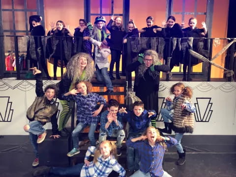 a group of people on a stage