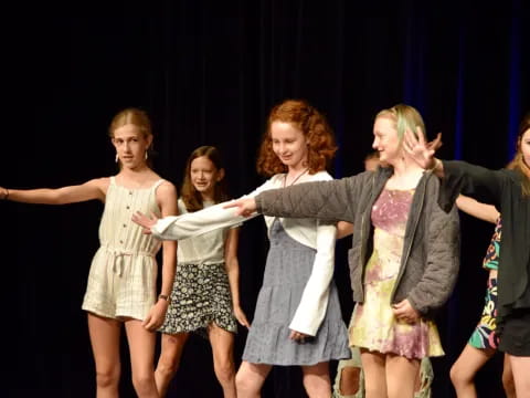 a group of women dancing