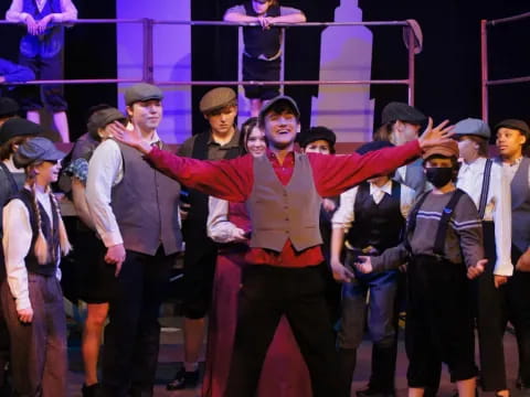 a group of people dancing