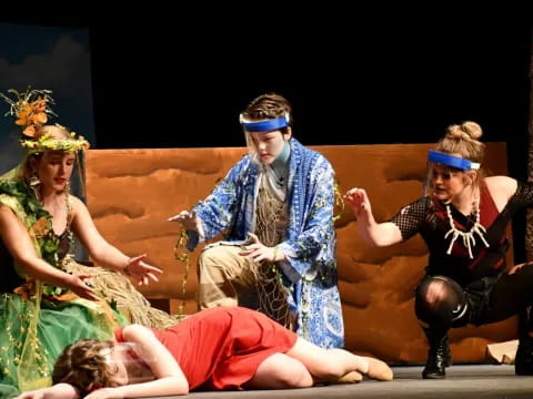 a group of people in clothing