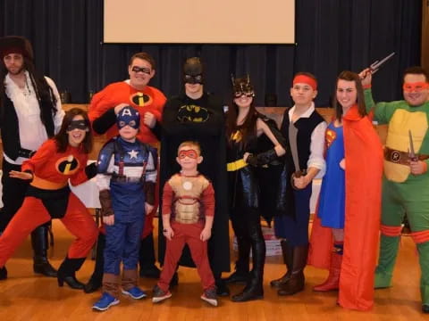 a group of people in clothing