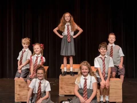 a group of children on a stage