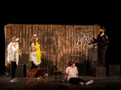 a group of people on a stage