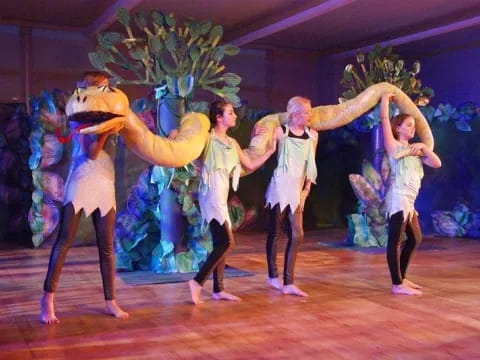 a group of people dancing