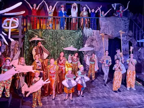 a group of people in clothing