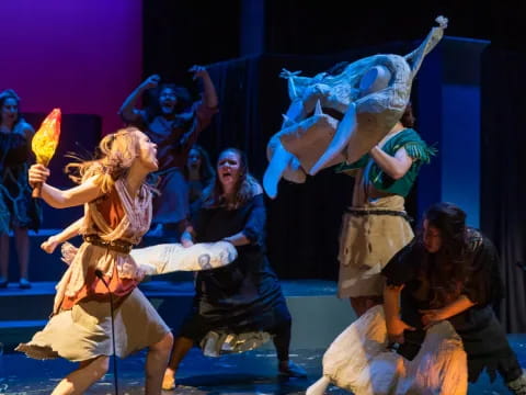 a group of people dancing