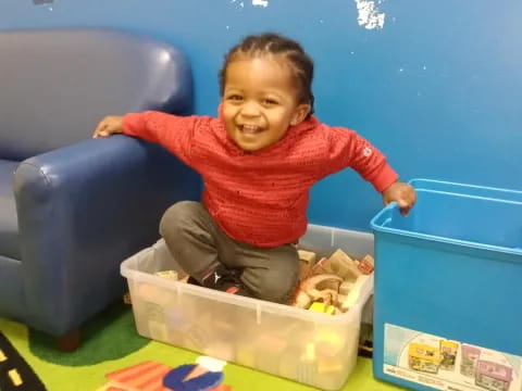 a child in a box