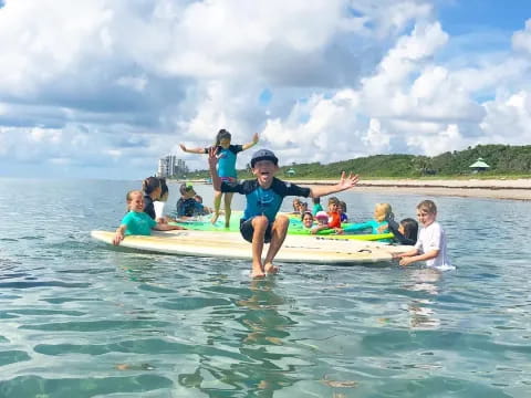 a group of people on a boat