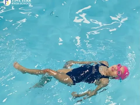 a person swimming in the water