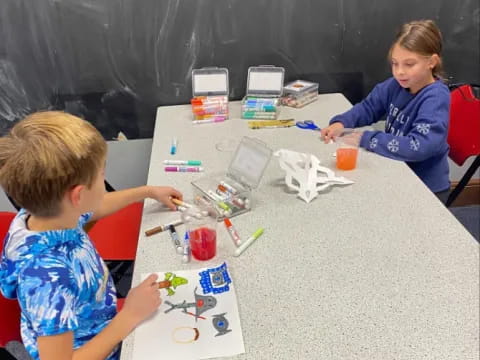 children sitting at a table