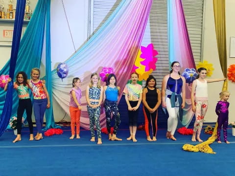 a group of children on a stage