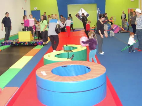 a group of people in a room