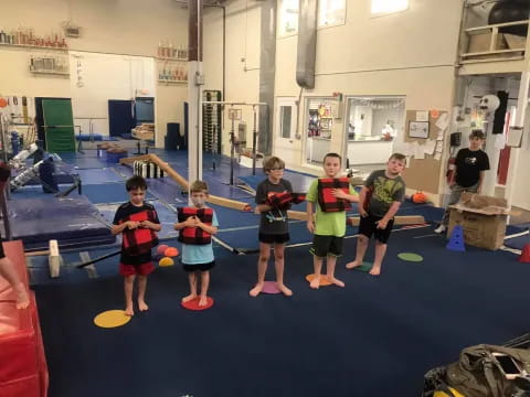 a group of children in a room