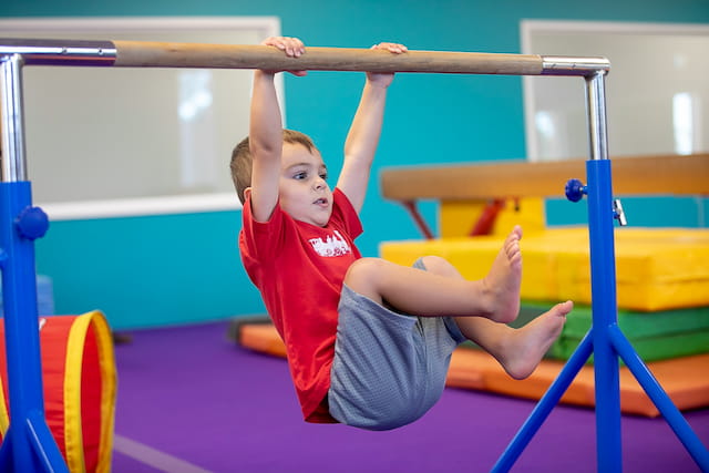 a girl doing gymnastics