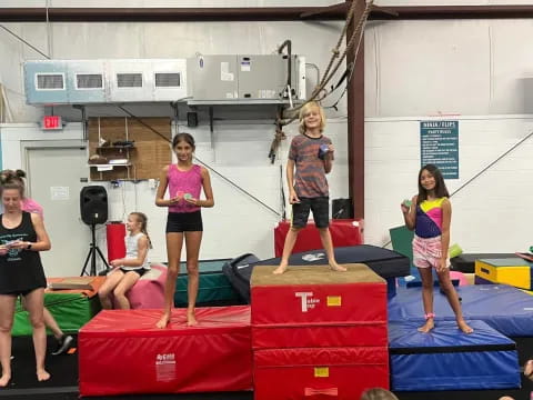 a group of people on a stage