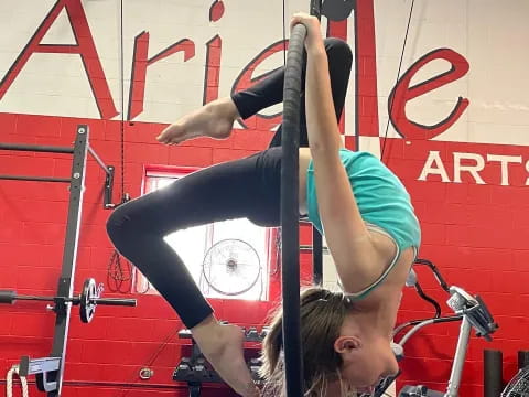 a person doing a handstand