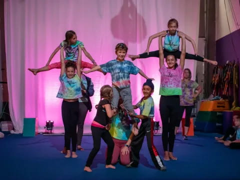 a group of people dancing