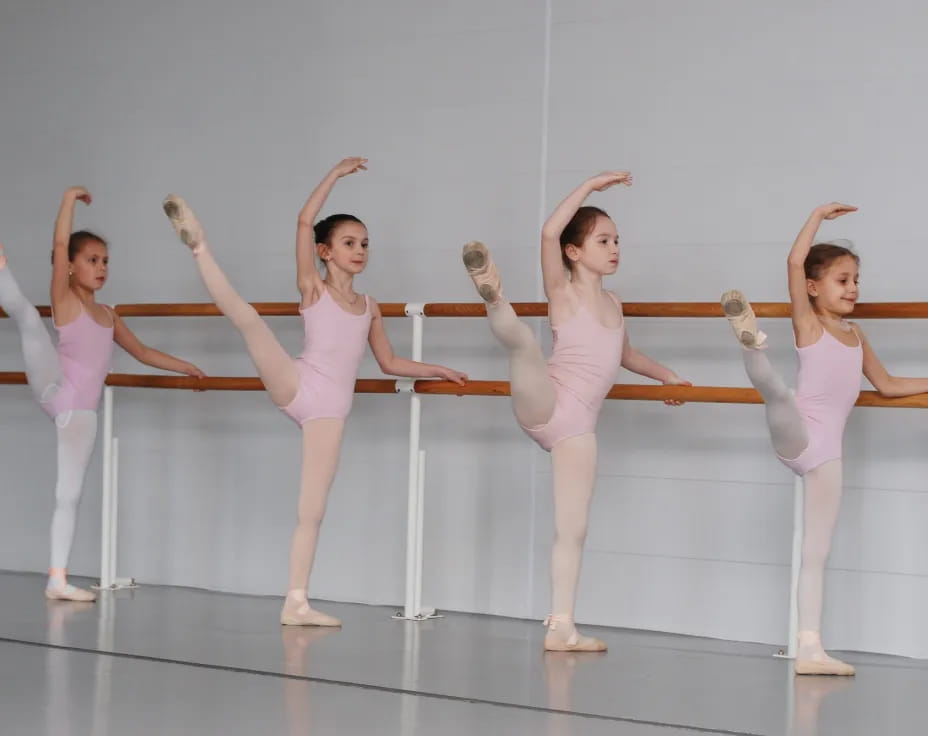 a group of women in ballet outfits